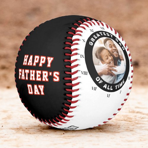 Greatest Dad of All Time GOAT Clock Fathers Day Baseball