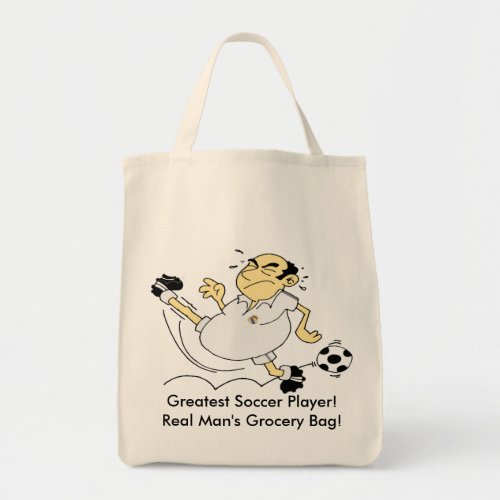 Greatest Dad Soccer Player Cartoon Tote Bag