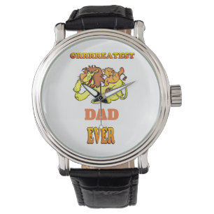Greatest Dad Vintage Leather Watch