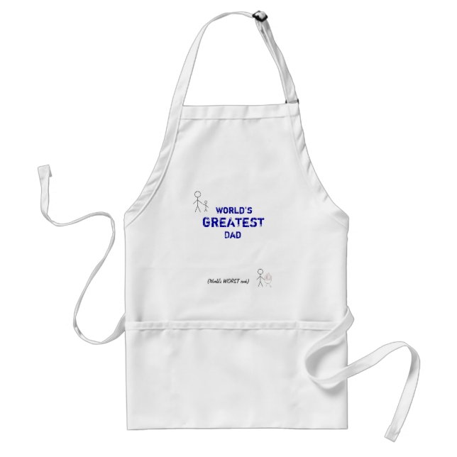 Greatest Dad, worst cook Adult Apron (Front)