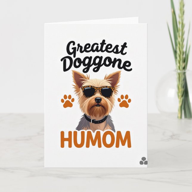 Greatest Doggone Humom Pet Card (Front)