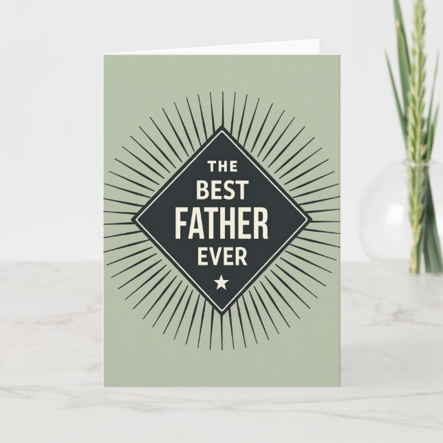Greatest Father Ever Badge Card (Front)