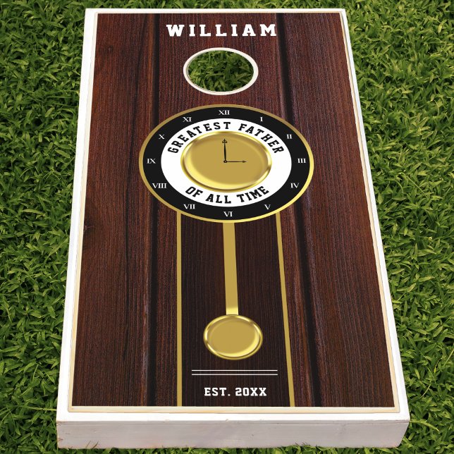 Greatest Father of all Time Grandfather Clock Cornhole Set (Greatest Father of all Time Grandfather Clock Cornhole Set)