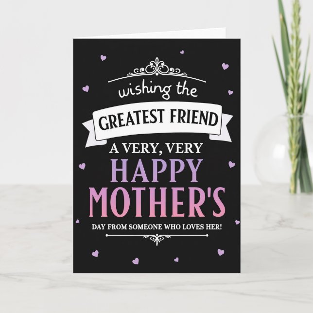 Greatest Friend Mothers Day Card (Front)