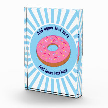 Greatest Frosted Donut blue/white add funny text