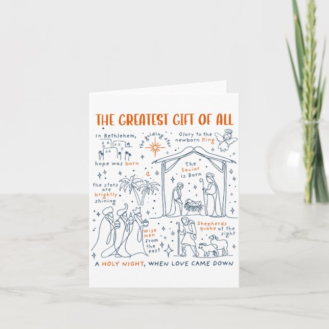 Greatest Gift Of All Christmas Birth Of Jesus Reli Card (Front)