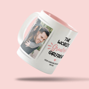 Greatest Girlfriend 2 Photo Two-Tone Coffee Mug