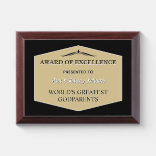 Greatest Godparents Award Plaque