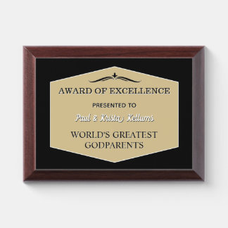Greatest Godparents Award Plaque