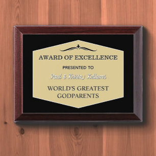 Greatest Godparents Award Plaque