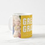 Greatest. Grandma. Mother's Day Photo Coffee Mug<br><div class="desc">Custom printed coffee mug personalized with your photos and Mother's Day message. Bold modern typography design reads "Greatest. Grandma." or use the design tools to add your own text. Click customize it to change the background color and edit text fonts and colors, move things around or add more photos to...</div>