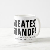 Greatest. Grandpa. Father's Day Photo Coffee Mug (Front Right)