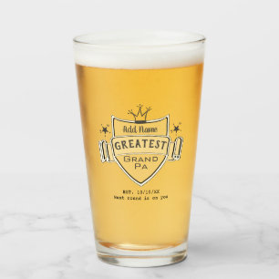 GREATEST GRANDPA - Personalized BEER PINT GLASS