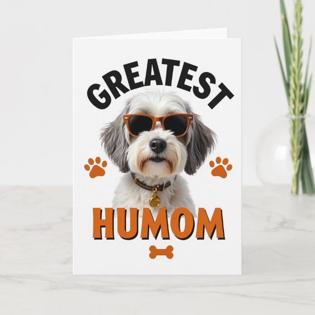 Greatest Humom Dog Portrait Card (Front)