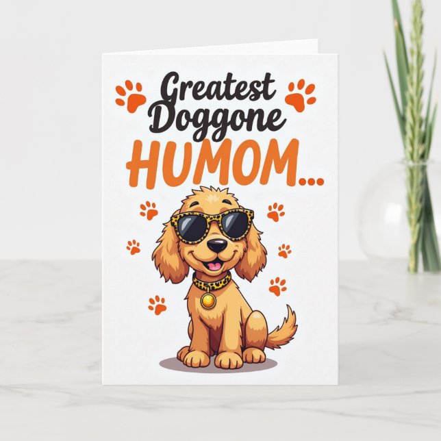 Greatest Humom Puppy Art Card (Front)
