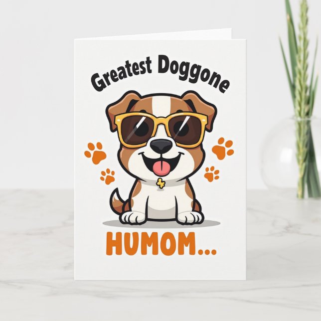 Greatest Humom Puppy Card (Front)