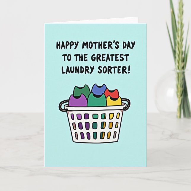 Greatest Laundry Sorter Card (Front)