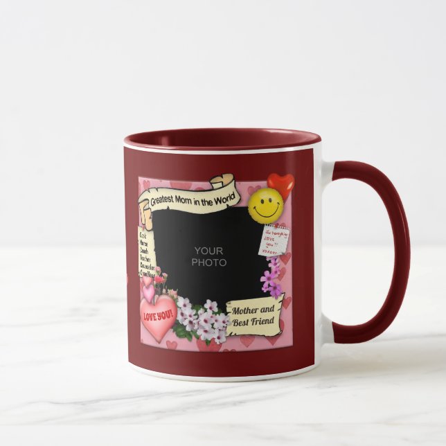 Greatest Mom (customizable) Photo Mug (Right)