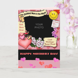 Greatest Mom Ever customizable PhotoCard Card