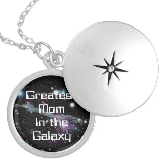 Greatest Mom In The Galaxy Necklace/ Silver Plated Necklace