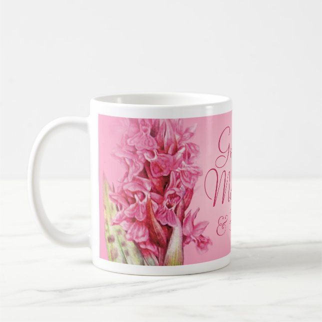 Greatest Mother & friend pink orchid mug (Left)
