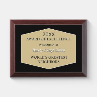 Greatest Neighbors Award Plaque