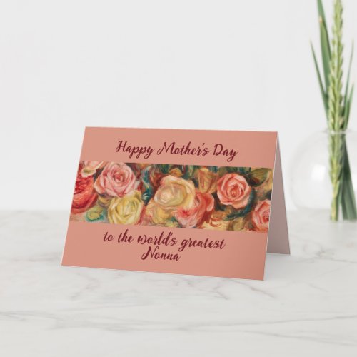 Greatest Nonna Mothers Day Italian Grandmother Card