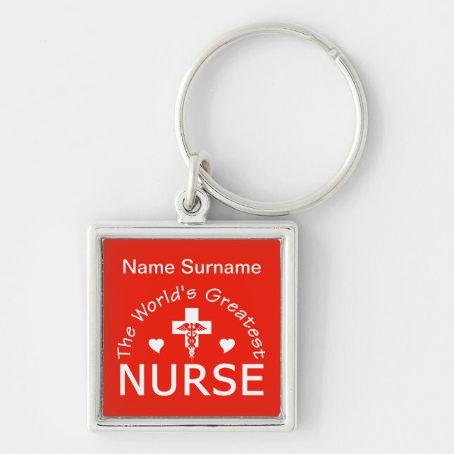 Greatest Nurse key chain - customize! (Front)