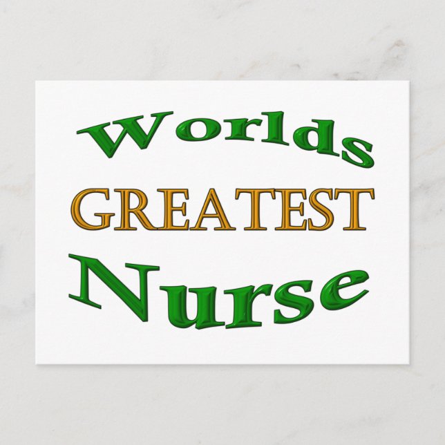 Greatest Nurse Postcard (Front)