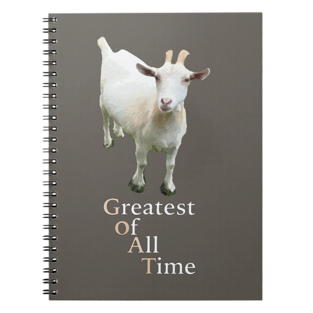Greatest of all time Goat Notebook (Front)