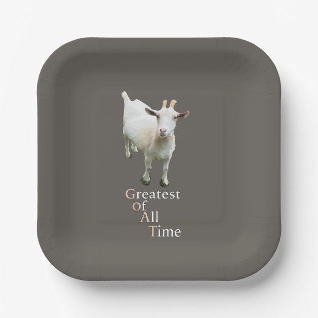 Greatest of all time Goat Paper Plates (Front)