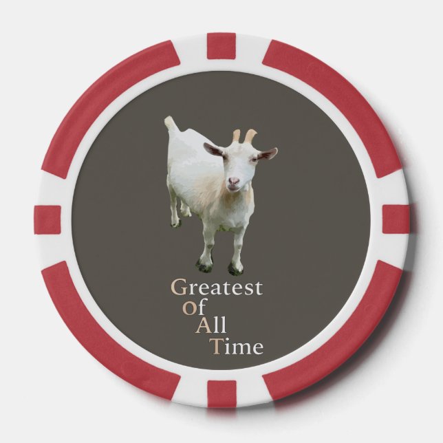 Greatest of all time Goat Poker Chips (Front)
