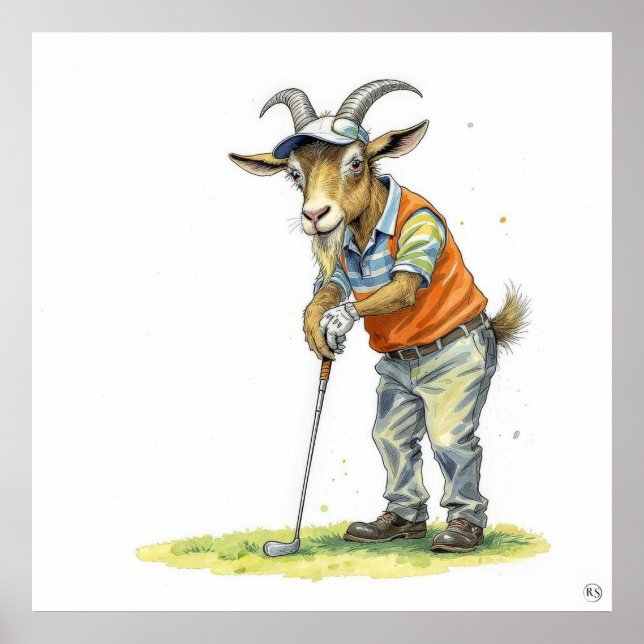 Greatest Of All Time - Golf Art Print (Front)