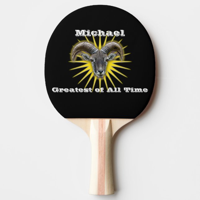 Greatest Of All Time Ping Pong Paddle (Front)