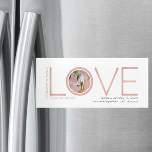 Greatest of These is Love Photo Save the Date Magnetic Invitation