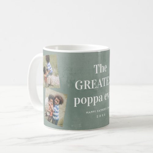 Greatest poppa photo collage Grandparents Day Coffee Mug