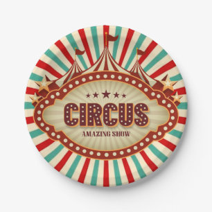 Greatest Show On Earth Circus Kids Birthday Party Paper Plates