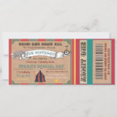 Greatest Show On Earth Circus Ticket Birthday Invitation (Front)
