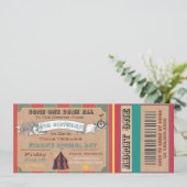 Greatest Show On Earth Circus Ticket Birthday Invitation (Standing Front)