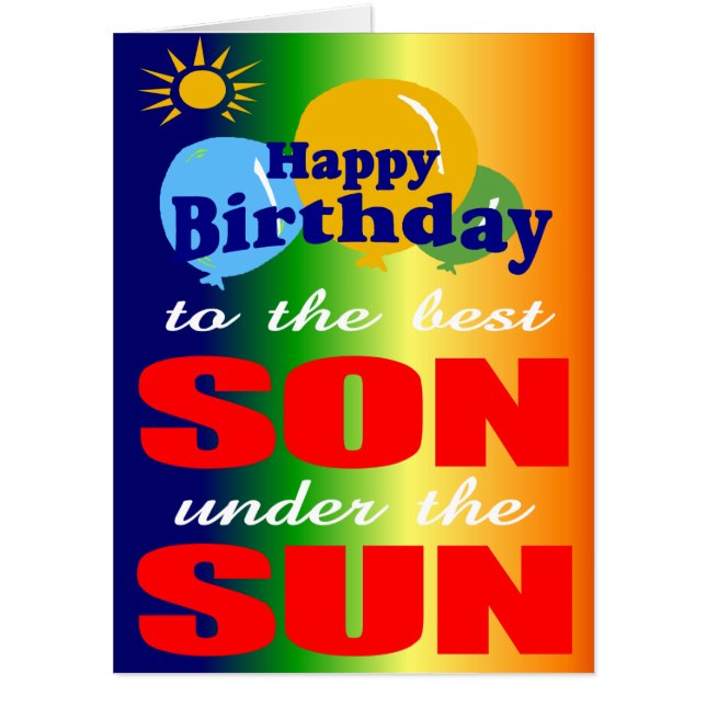 Greatest son's birthday card (Front)