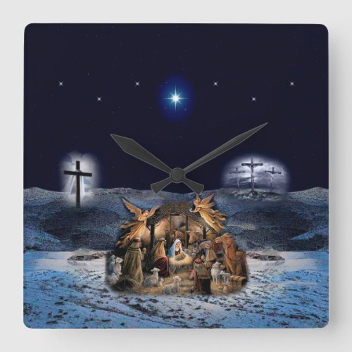 Greatest Story Ever Told Round  Square Wall Clock