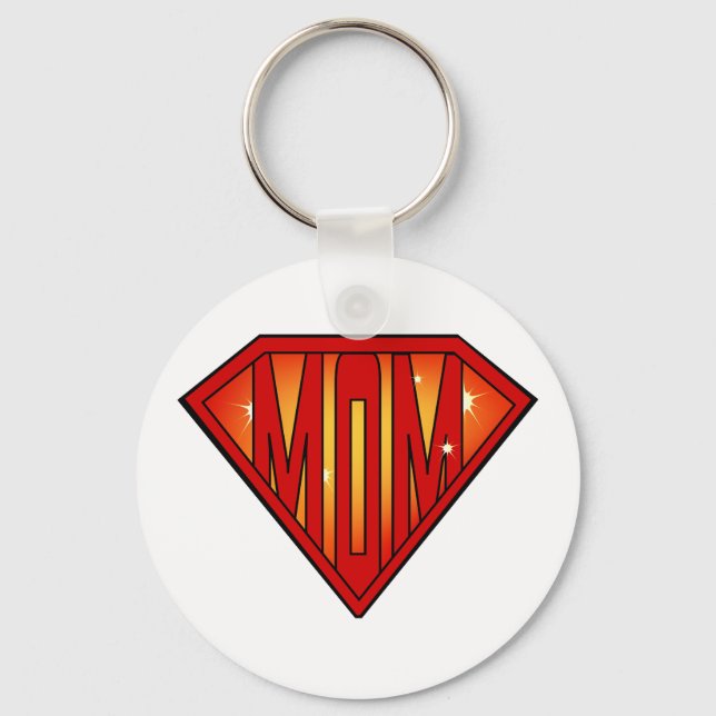 Greatest Super Mom Keychain (Front)