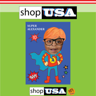 Greatest Superhero Fun with child's picture Invitation