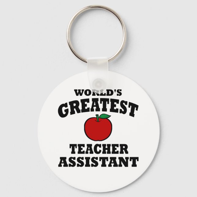 Greatest Teacher Assistant Keychain (Front)