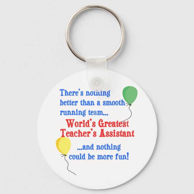 Greatest Teacher's Assistant Keychain (Front)