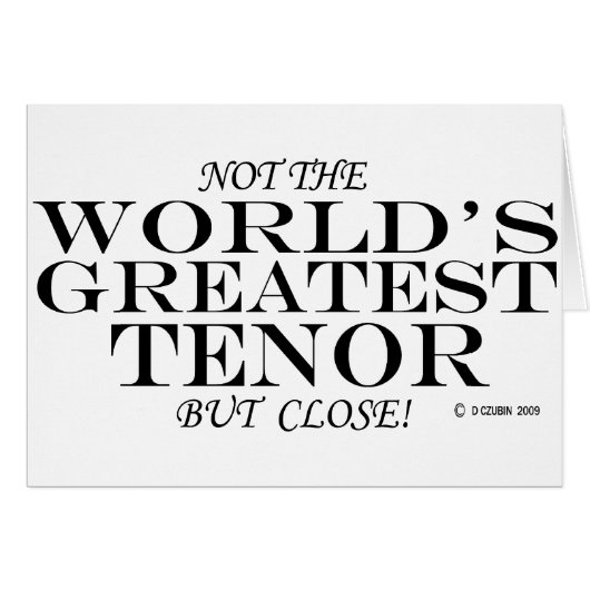 Greatest Tenor Close Cards (Front Horizontal)