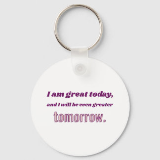 Greatness beautiful affirmation keychain