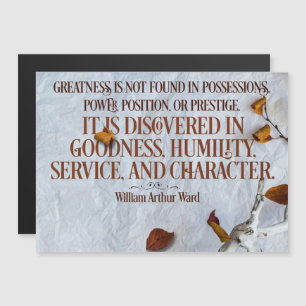 Greatness is Discovered