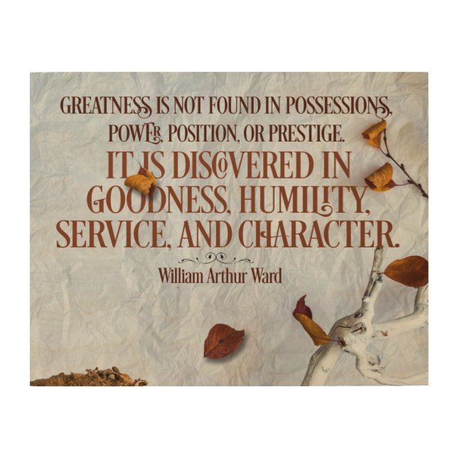 Greatness is Discovered Wood Wall Art (Front)