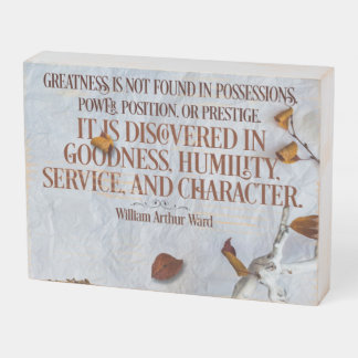 Greatness is Discovered Wooden Box Sign